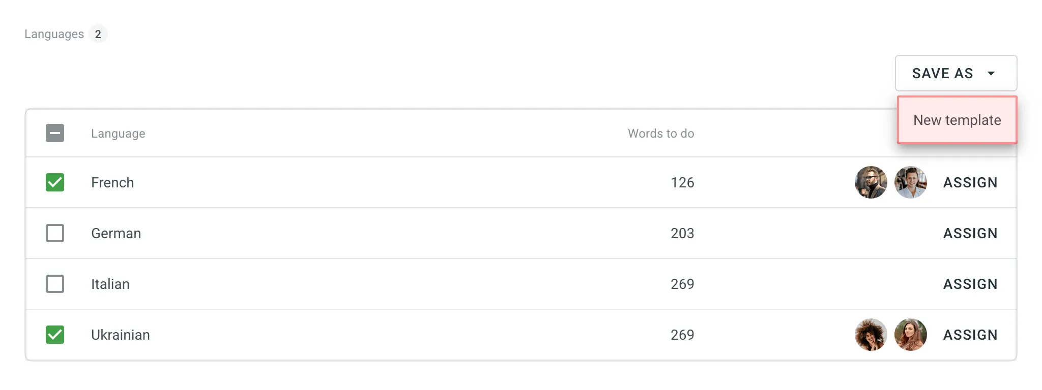 Saving a Task Template